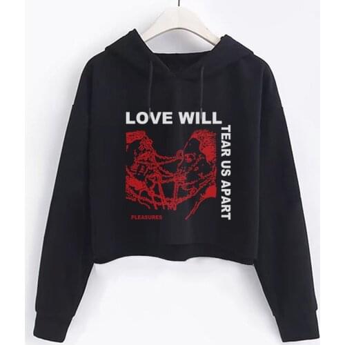 Autumn Gothic Women Sweatshirt lil peep hip hop print Hoodies Loose Long sleeve Harajuku short Hoody Y2k Vintage Punk Pullovers