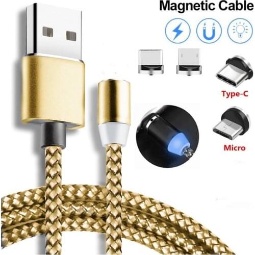 1pc New Adapter Head Micro USB Cable Plug Round Magnetic Cable Plug Fast Charging Wire Cord Magnet USB Type C Cable Plug