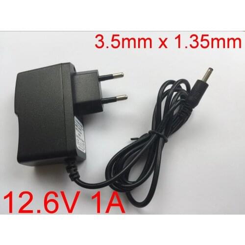1PCS High quality 12.6V 1000mA 1A 3.5mmx1.35mm Universal AC DC Power Supply Adapter Wall Charger For lithium battery