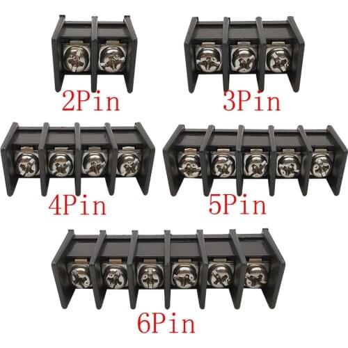 10Pcs KF45-9500 2P/3P/4P/5Pin/6 Pin 9.5mm Pitch Black PCB Terminal Block Connector Barrier Screw Terminals Blocks KF45