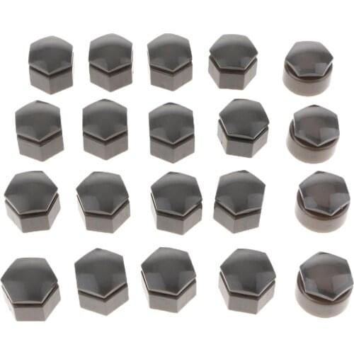 20x 19mm Car Hub Screw Cover Wheel Nut Lug Dust Cover Caps Gray For Audi Q7