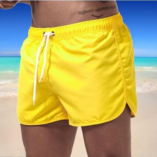 2021 Summer Brand Mens Swimwear Shorts Beachwear Sexy Swim Trunks Male Swimsuit Low Waist Breathable Beach Wear Surf