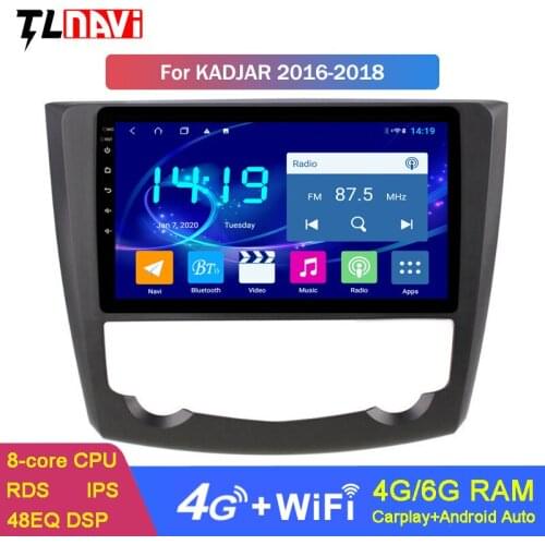 9 INCH Car Multimedia Player For Renault Kadjar 2016 2017 Android 9 RAM 4GB ROM 64GB Built in DSP 4G CARPLAY