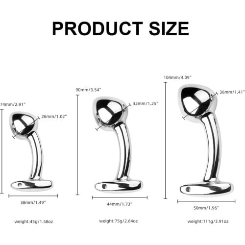 Stainless Steel Anal Plug Curved Sex Toys Women Men G-spot Dildo Butt Plug Prostate Massage Adults Sex Products Intimate Goods