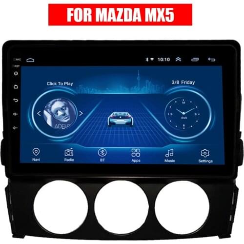 For Mazda MX5 Android 10 2 Din Car Radio Navigation GPS Bt Multimedia Recorder Player 9 Inch Screen Stereo Head Unit