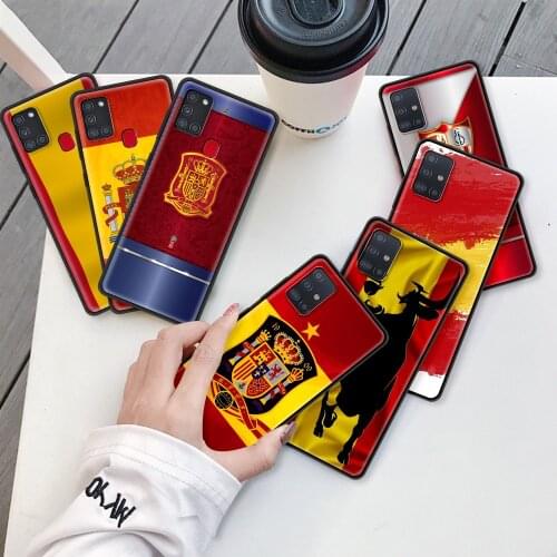 Spain Spanish Flag Case For Samsung Galaxy A51 A71 A21s A31 A52 5G A41 A12 A11 A02s A32 A72 ShockProof Soft Phone Coque Funda