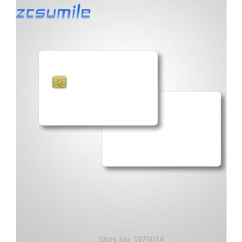 10 pcs/lot White Contact GT24C02 IC cards CR80 24CO2 Chip card