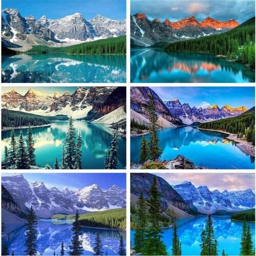 EverShine Diamond Painting Mountain 5D DIY Full Square Drill Embroidery Scenery Picture Of Rhinestones Cross Stitch Home Decor