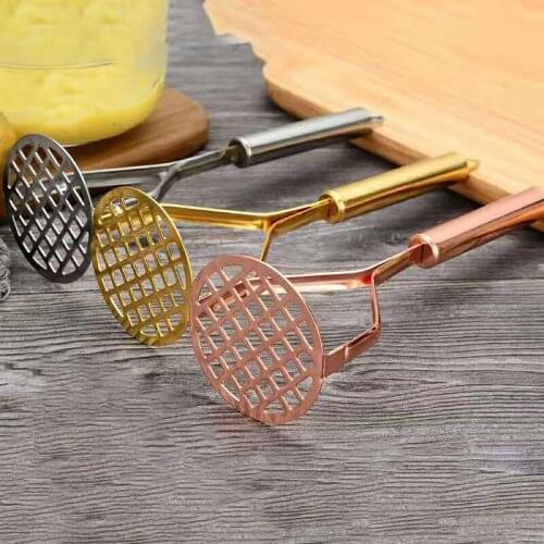 Potato Masher Manual Stainless Steel Mashed Fruits Potato Mud Masher Potatoes Crusher Kitchen Gadget Fruit Tools