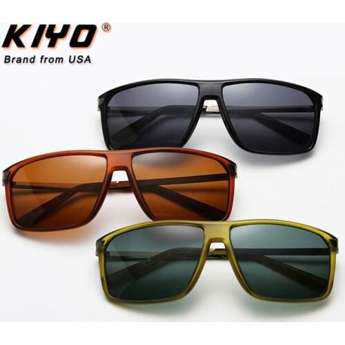 KIYO Brand 2020 New Men Square Polarized Sunglasses PC Classic Sun Glasses High Quality UV400 Driving Eyewear 3818