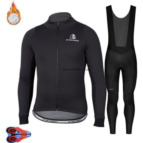 Etxeondo Winter Thermal Fleece Cycling Jersey Set 2021 Racing Bike Cycling Suits Mountian Bicycle Cycling Clothing Ropa Ciclismo