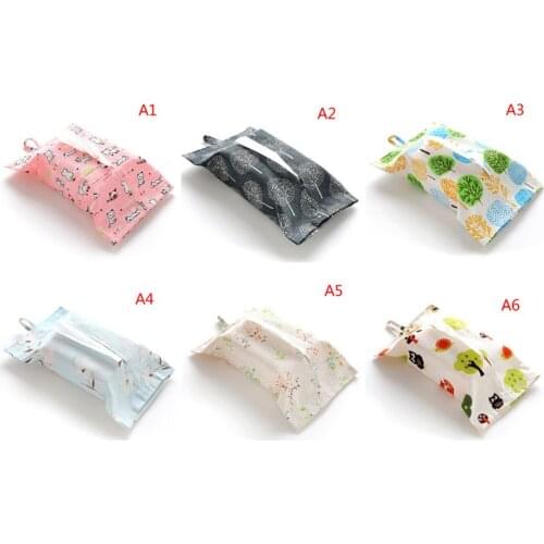 Container Clutch and Clean Wipes Carrying Case Wet Wipes Bag Clamshell Cosmetic Pouch