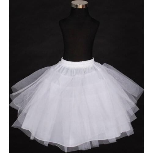 2019 Short Kids Tutu Skirt 3 Layers Hoop Ruffles Girls Crinoline Underskirt Waist Adjust In Stock