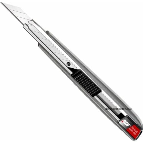 Aluminum Alloy Utility Knife 30 Degree 9mm Sharp Angle Blade Cutting Paper/Leather Carving Craft Knife Metal Knife Stationery
