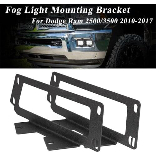 Upgrade Front Bumper LED Fog Light Mounting Bracket Kit For Dodge Ram 2500/3500 2010 2011 2012 2013 2014 2015 2016 2017