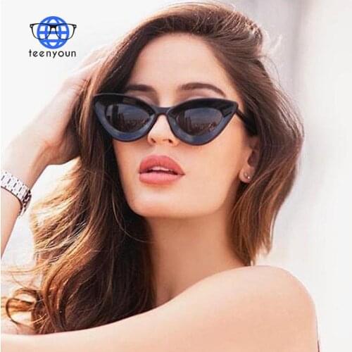 TEENYOUN Fashion Cat Eye Sunglasses Women Vintage Triangle Eyewear For Women Retro Shopping Sun Glasses Oculos De Sol Feminino