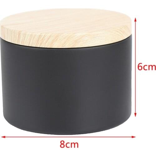 Making Candles Practical Tinplate Empty Storage Jar Tea Box Wooden Lid Fine Cosmetic Jar