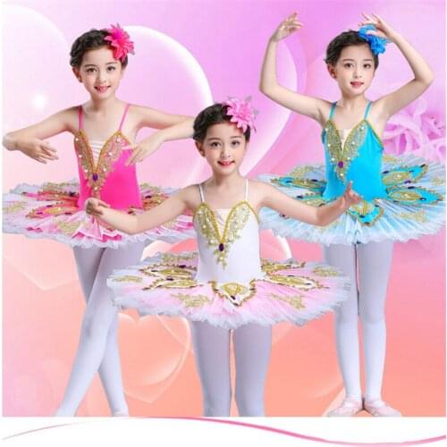 Hot Kids Dancewear Ballet Clothes Children Performance Costume Gymnastics Dance Dress Leotard Skate Professional Ballet Tutus
