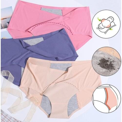 Leak Proof Menstrual Panties Physiological Pants Women Underwear Period Cotton Waterproof Briefs Plus Size Female Lingerie