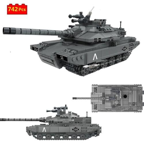 Military Series World War 1:25 Israeli Merkava MK4 main battle tank DIY Model Building Blocks Bricks Toys Gifts