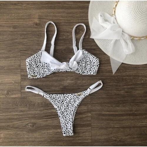 Sexy String Bikini Push Up Brazilian Leopard Print Swimsuit Women 2021 Swimwear Swimming Suit Women Bathing Suit