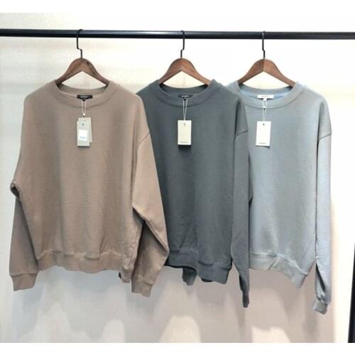 SEASON6 Round-neck Loose Sweatshirts Kanye West 2019 Hip Hop Solid Colors Men Sweatshirts Cotton Vintage Harajuku Loose Unisex