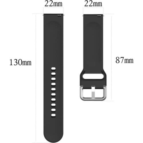 Smart Accessories Suitable For Xiaomi Haylou Solar LS05 Smart Watch Pure Color Silver Buckle Strap Sports Two-color