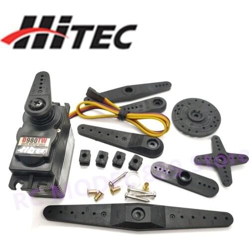 HiTec D980TW High Precision Wide Voltage Digital Servo High Torque Titanium Gear Programming Digital Servo For Rc Plane Rc Drone