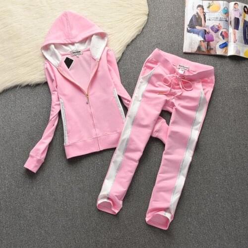 Women Tracksuit Striped Cotton 2 Piece Outfit Sweatshirt+Straight Sweatpants Matching Set Fitness Sporty Streetwear S-2XL