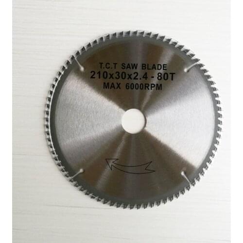 2 Pieces 8" Circular Saw Blades 210*30*2.4/2.6mm TCT Wood Saw Blades Bore 30mm 60 or 80 Teeth 210mm Table Saw Blades