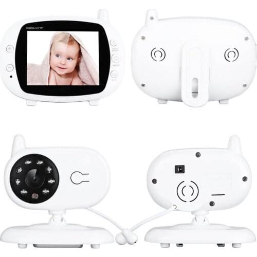 3.5 inch Wireless Video Color Baby Monitor High Resolution Baby Nanny Security Camera Night Vision Temperature Monitoring