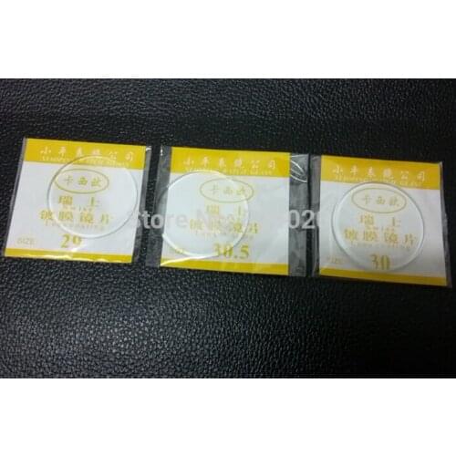 40pcs 2mm Selected Size 30.5~40mm Flat Mineral Round Watch Glass Accessories Watch Repair Crystal