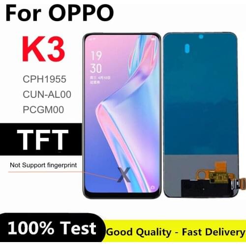 6.5" TFT For Oppo K3 LCD Display Screen Touch Panel Digitizer For OPPO K 3 CPH1955 CUN-AL00 PCGM00 lcd