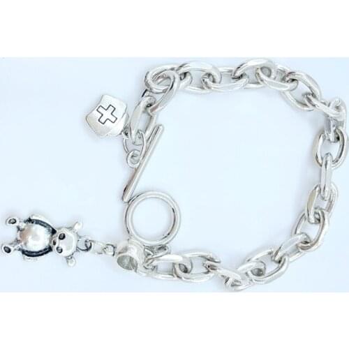 Gothic alien bracelet ladies mens titanium steel buckle thick chain hip hop bracelet 2021 new fashion trend