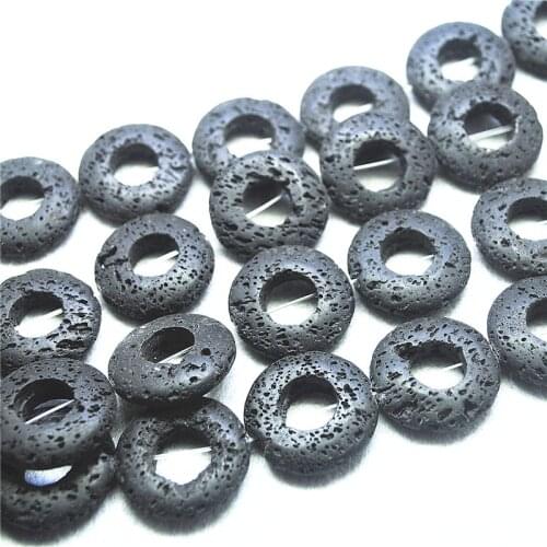 13PCS Nature Black Lava Stone Loose Beads DIY Jewelry Accessories Round Shape 30MM Volcano Burning Mountain FREE SHIPPING