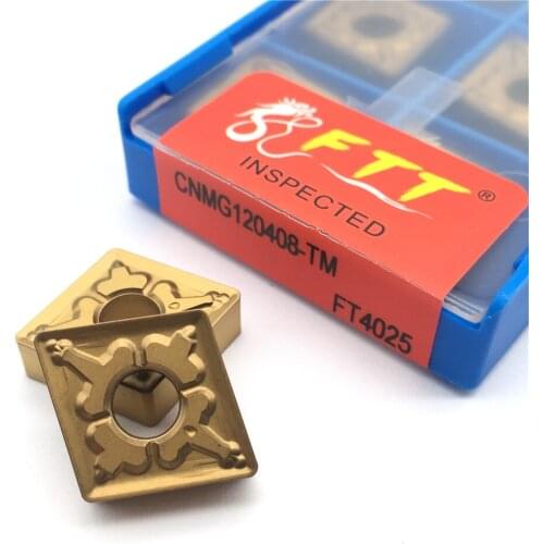CNMG120408 TM FT4025 High Quality Carbide Inserts CNMG 120408 TM External Turning Tool Blade Lathe Cutter for Steel
