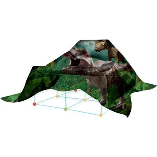 Childrens Tents Luminous DIY Dinosaurs Tent Toys Patchwork Tent Dinosaur Beaded Tent Toys Luminous Indoor And Outdoor