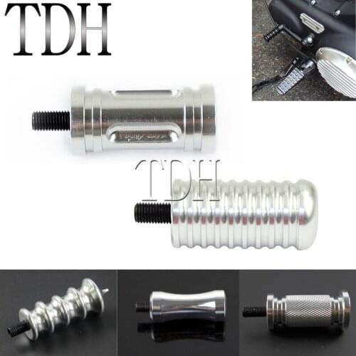 For harley Sportster XL 883 1200 48 72 8mm Shifter Peg Aluminum Rough Craft Ribbed Control Toe Shift Peg Universal