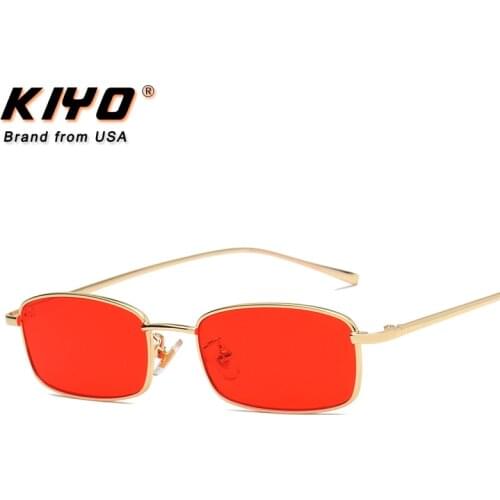 KIYO Brand 2020 New Women Men Square Sunglasses Metal Vintage Sun Glasses High Quality UV400 Driving Eyewear 2695