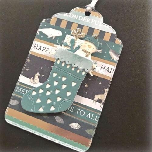 KSCRAFT Christmas Stockings Metal Cutting Dies Stencils for DIY Scrapbooking/photo album Decorative Embossing DIY Paper Cards