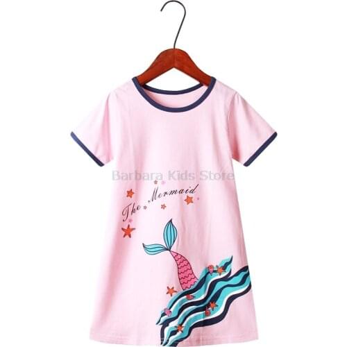 Summer Girls Night Dress Kids Pajamas Girls Princess Nightgowns Children Sleepwear Girls Clothes 2-10Years Pajamas Dress for Kid