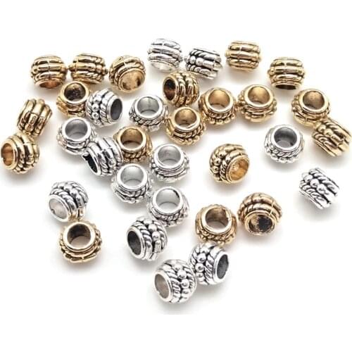 Metal Beads Three Layer Ring Beads Zinc Alloy Spacer Beads For DIY Bracelet Necklace Jewelry Findings Making