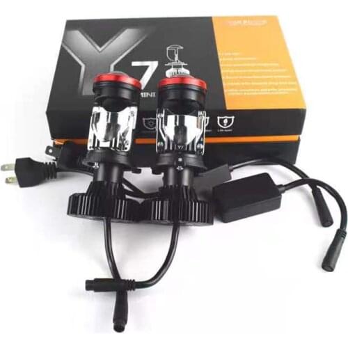 High Power Y7 30000LM Mini H4 Projector LED Lens H4 LED Car Headlight Upgrade Auto Car Lights of Y6 High Low Beam Lamp
