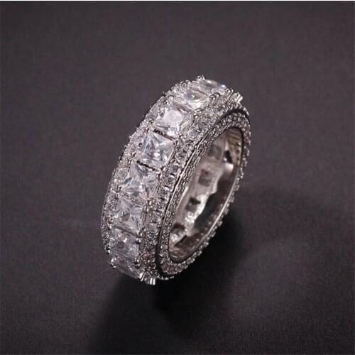 Fashion Rings for Men Women New Arrival AAA+Cubic Zircon Rings Designer Jewelry 2 Styles Hip Hop Rock Rings