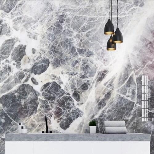 Custom 3D photo wallpaper black marble pattern wall decoration mural wallpaper