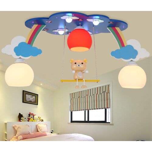 Christmas gift LED 21W-30W creative rainbow cloud children room lights boys and girls bedroom absorb dome light 110-240v