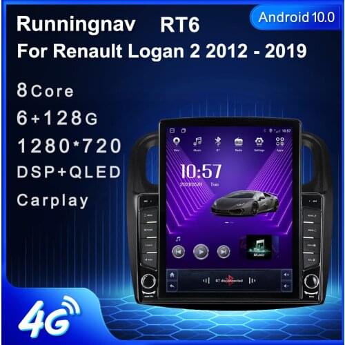 Runningnav For Renault Logan 2 2012-2019 Sandero 2 2014-2019 Tesla Type Android Car Radio Multimedia Video Player Navigation GPS