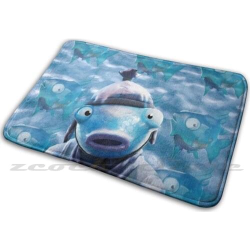 Fishstick X Slurpfish Mat Rug Non-Slip Water Absorb Door Carpet Fishstick Flopper Slurpfish Fishstick Slurp Fishy On Me Tiko