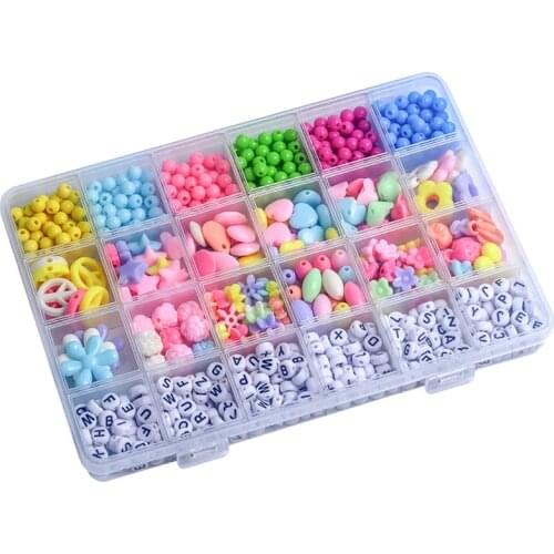 1Set Glass Seed Beads Started Kit Small Craft Beads with Tool Kit for DIY Craft Bracelet Jewelry Making Supplies