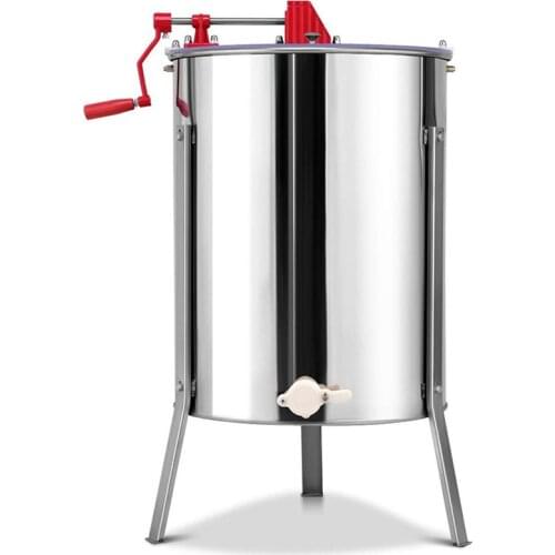 Heavy Duty Stainless Steel 4 Frames Manual Honey Extractor Beekeeping Honey Processing Tool Honey Centrifuge Machine
